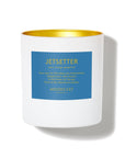 Jetsetter - Persona Collection (White & Gold) - 8oz/227g Coconut Wax Blend Glass Jar Candle - Key Notes: Yuzu, Mango, Grapefruit