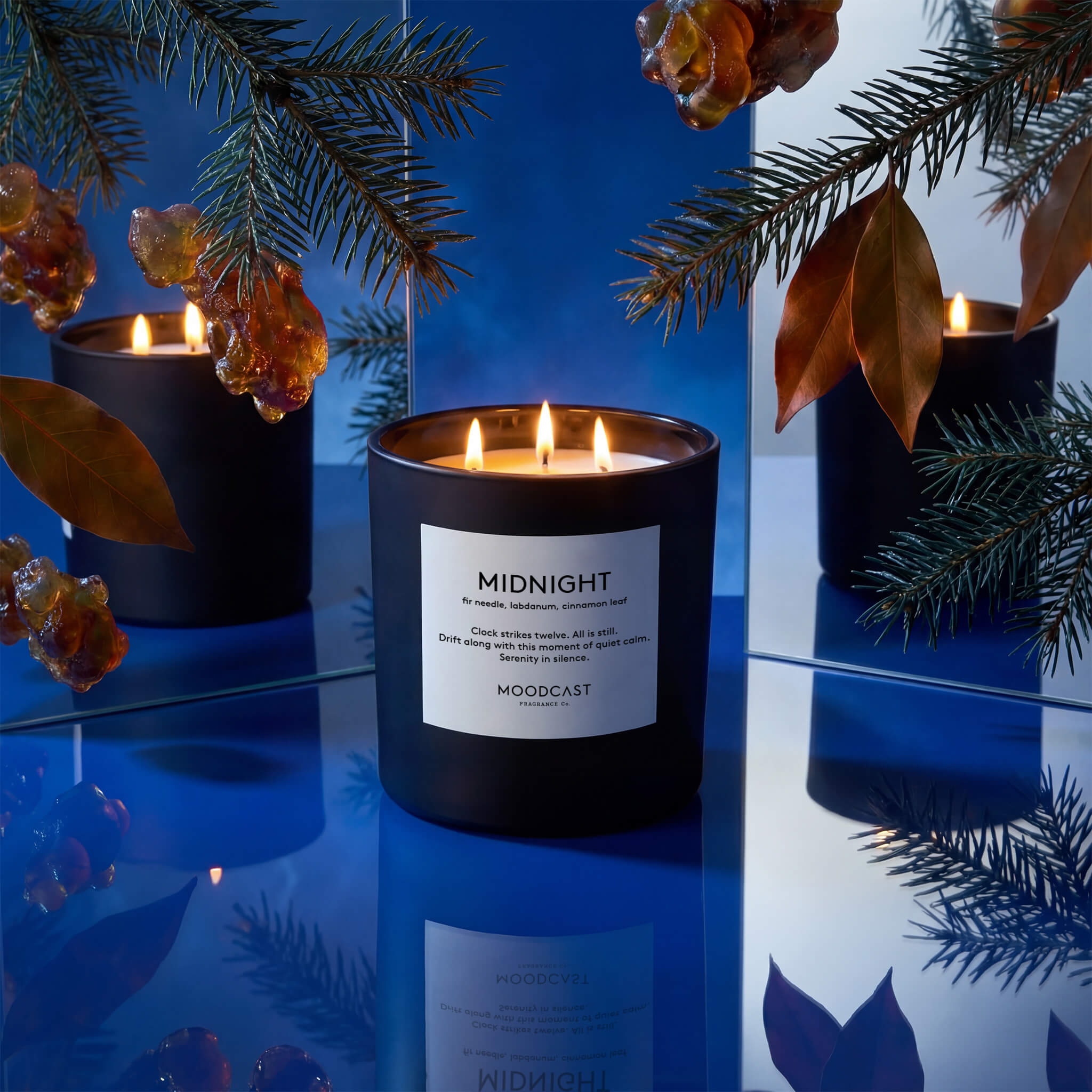 Midnight | Black & White 3-Wick Candle – Moodcast Fragrance Co.