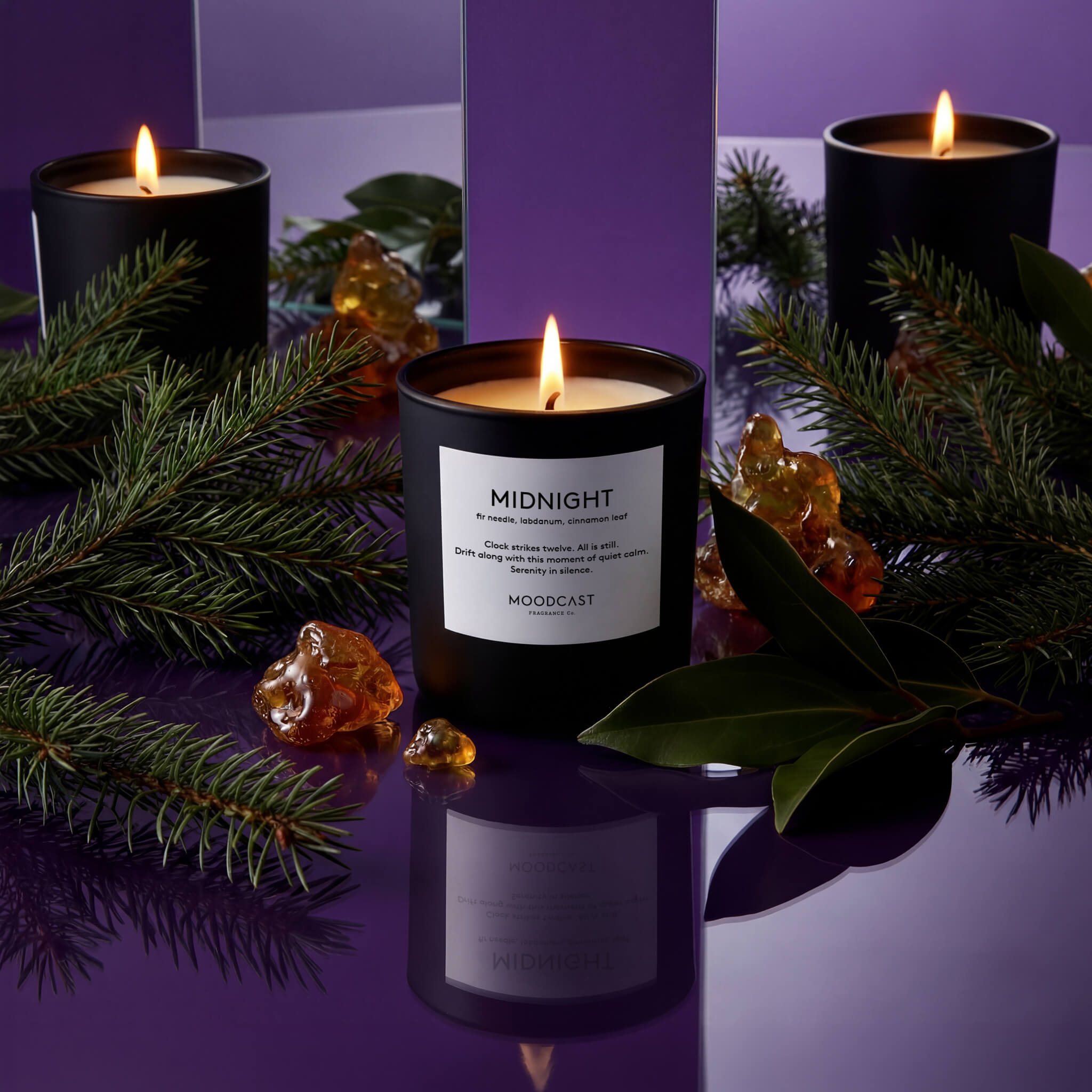 Midnight | Black & White Candle – Moodcast Fragrance Co.