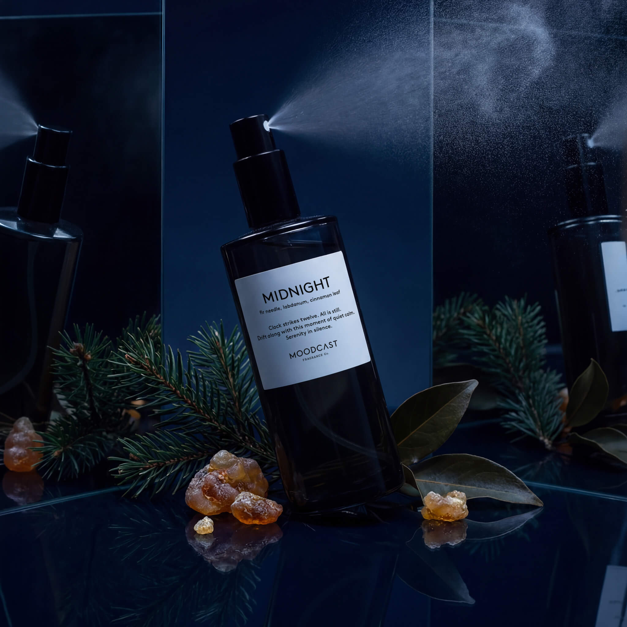 Midnight | Black & White Room & Linen Spray – Moodcast Fragrance Co.