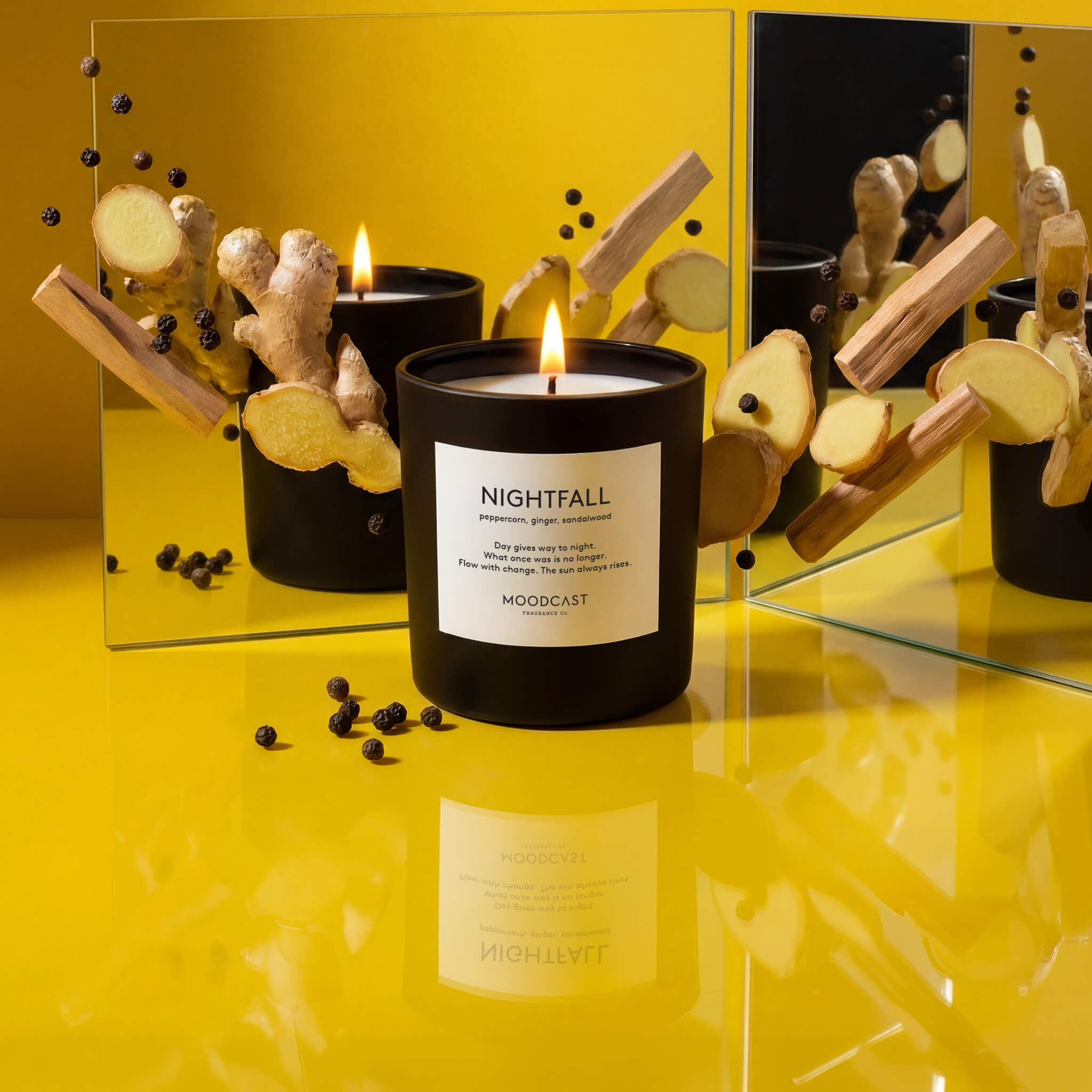 Nightfall | Black & White Candle – Moodcast Fragrance Co.