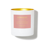 Homebody - Persona Collection (White & Gold) - 8oz/227g Coconut Wax Blend Glass Jar Candle - Key Notes: Smoky Cade, White Bergamot, Vanilla