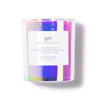 BFF - Vibes Collection (Iridescent) - 8oz/227g Coconut Wax Blend Glass Jar Candle - Key Notes: Gardenia, Tuberose, Peppermint