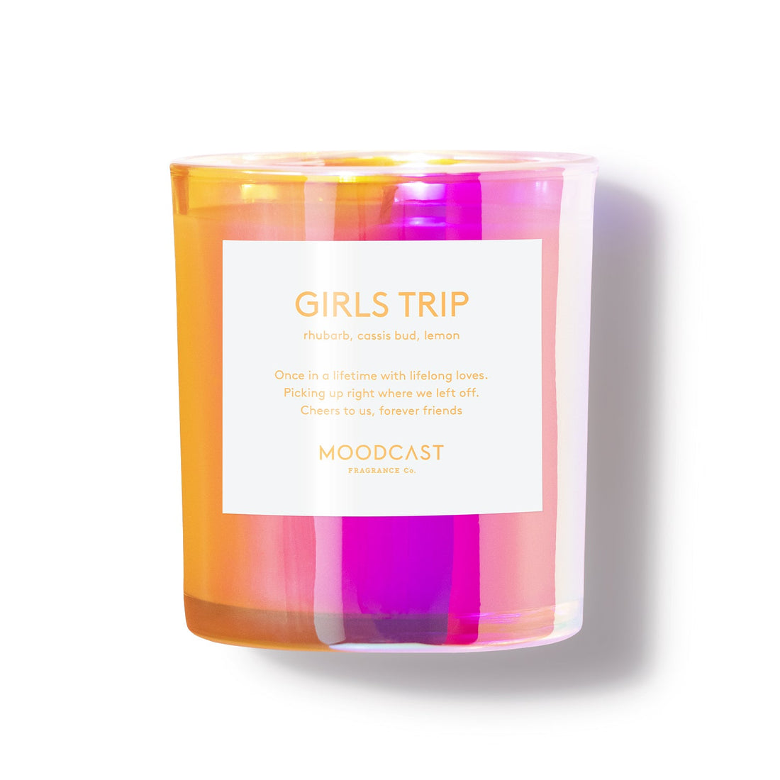 Girls Trip - Vibes Collection (Iridescent) - 8oz/227g Coconut Wax Blend Glass Jar Candle - Key Notes: Rhubarb, Cassis Bud, Lemon