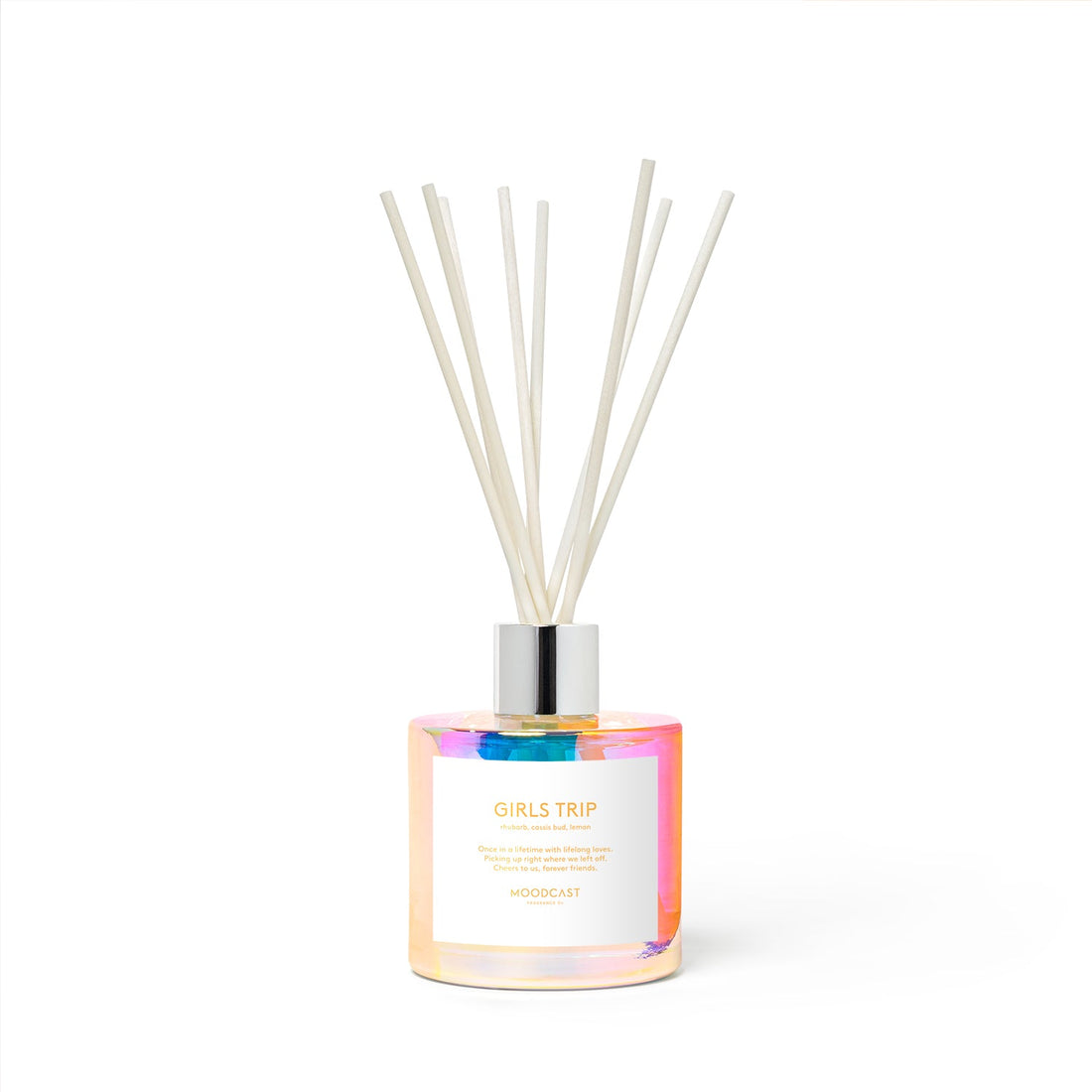 Girls Trip - Vibes Collection (Iridescent) - 3.4fl oz/100ml Glass Reed Diffuser - Key Notes: Rhubarb, Cassis Bud, Lemon