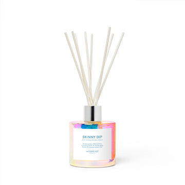 Skinny Dip - Vibes Collection (Iridescent) - 3.4fl oz/100ml Glass Reed Diffuser - Key Notes: Water Minerals, River Stone, Salty Air