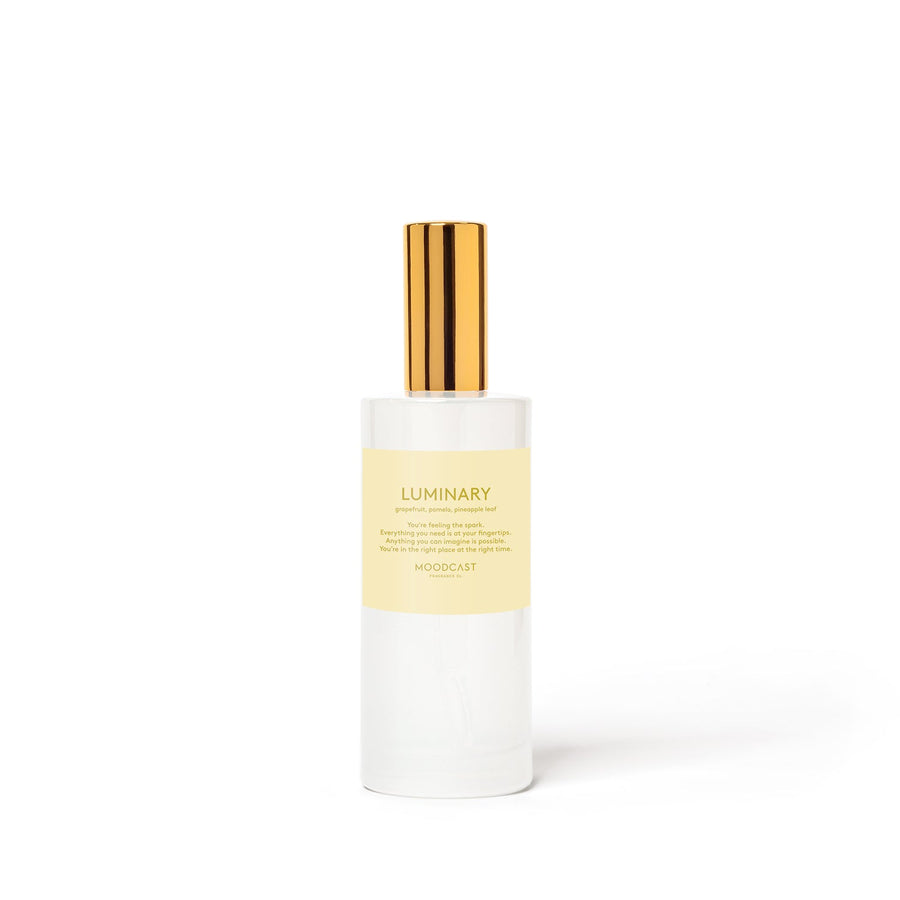Luminary - Persona Collection (White & Gold) - 3.4fl oz/100ml Glass Room & Linen Spray - Key Notes: Grapefruit, Pomelo, Pineapple Leaf